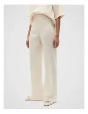 [Seed Heritage] Crinkled Satin Pant in Coconut Cream