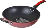 Stir-Fry Wok,12 Inch Nonstick Cooker,Cast Iron Skill,Nonstick Cooker For Daily Home Cooking,Dishwasher Safe,Less Oil,Less Smoke,Suitable For Gas And Induction Cookers(13 Inch