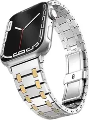 FKMBD For Apple Watch Band Ultra Ultra2 49mm S10 42MM 46MM Series 9 8 7 45mm 41mm Stainless Steel Bracelet Se 6 5 4 44mm 40mm 42mm 38MM Strap Watchbands
