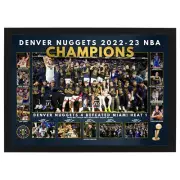DENVER NUGGETS 2022/23 NBA CHAMPIONS FRAMED SPORTSPRINT JOKIC MURRAY GORDON KCP