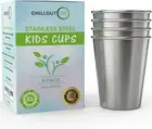 4 Pack Stainless Steel Cups for Kids & Toddlers 8 oz,Sippy Cups BPA Free Healthy