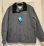 NWT Columbia Men's Northern Voyage Fleece Lined Zip Up Jacket Size L Graphite