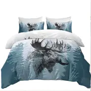 Moose Drawing Quilt Cover