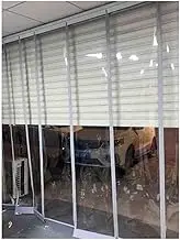 Magnetic Door Curtain Magnetic Thermal Insulated Door Curtain, Self-Closing Door Screen, Windproof Door Net Screen, Coldroom Warehouse Catering Vinyl Clear Plastic Strip Curtain(45x280cm)