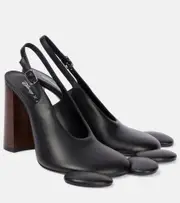 [Coperni] Coperni x Disney® Mickey leather slingback pumps AU 7 black