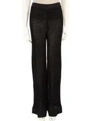 Black Mesh See Through Trousers