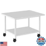 SwaaVee Printer Stand with Storage Under Desk Shelf, Desktop Printer Stand Or
