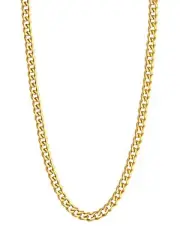 U7 Diamond Cut Miami Cuban Link Chain for Men Women Stainless Steel Curb Chai...