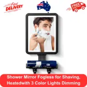 Lighted Shower Mirror Fogless for Shaving, Heated Fog Free Large 9.5 x 8 inchs
