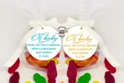 10 White Gift Tags Bomboniere Thank You Baby Shower Favour Personalised Oh Baby