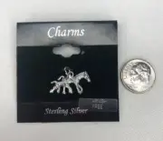 Sterling Silver Charm Mare & Foe Galloping - New with tag