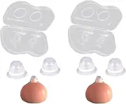 2Pair Nipple Corrector for Flat Inverted Nipples Silicone with Clear Case