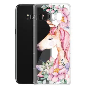 Zenfone/4/Selfie/Max/Pro/plus/M1/M2 花叢獨角獸浮雕空壓殼防摔殼 華碩ASUS手機殼