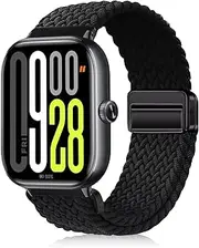 [YealRed] Nylon Strap for Xiaomi Redmi Watch 4, Magnetic Buckle Replacement Bands, Braided Men Women Replacement Strap Watch Strap Compatible with Xiaomi Redmi Watch 4