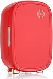 MegLob 12L Mini Fridge, Compact Beauty Cosmetics, Skin Care Products, Perfume, Lipstick, Beauty Refrigerator, Smart Constant Temperature Beauty Storage Box - Digital Display Temperature,Red
