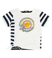 [Versace Kids] Versace Kids Printed striped cotton jersey T-shirt Y 12 multicoloured