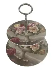 Maxwell & Williams 2 Tier Cake Stand Pattern Is “ Posey “ New In Box