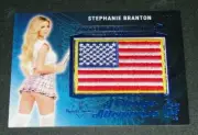 2018 Benchwarmer STEPHANIE BRANTON Hot For Teacher PLEDGE US FLAG Blue Foil/2