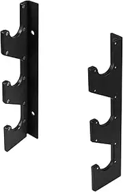 Yes4All Horizontal Wall Mounted Olympic Barbell Rack, 3 Bar or 6 Bar Options (Pair)