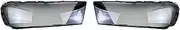Car Front Headlamp Cover Transparent Mask Lamp Shade Headlight Shell Lens Compatible for Audi Q7 2016 2017 2018 2019 Auto Replacement Parts(2PCS Left and righ)