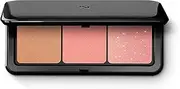 KIKO Milano Multi Finish Trio Blush & Bronzer Palette 01 | Face Palette with 1 Bronzer and 2 Rouges with Matte and Metallic Finish