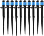 "50 Pack Adjustable 360° Micro Drip Emitters - Irrigation Sprinkler System"