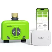 WiFi Water Timer for Garden Hose, 2 Zone Smart Hose Timer WiFi Sprinkler Cont...