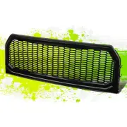 FOR 15-17 FORD F150 ABS HONEYCOMB STYLE MESH FRONT BUMPER HOOD GRILLE GRILL 16 (for: Ford)