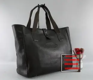 優買二手精品名牌店 TODS BOOKTOTE 咖啡色牛皮 肩背包購物包托特包公事包電腦包 特價販售