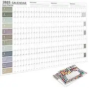 Cansybil 29.21''x20.66'' Poster Calendar 2024 Wall Calendar Erasable Large Wet & Dry Erase Laminated 12 Month Annual Yearly Wall Planner,Year-Round Large Wall Calendar, Thick Paper, Green