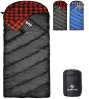 Sleeping Bag for Adults 0 Degree Flannel Sleeping Bag Big and Tall Cotton Sle...