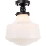New Lyle 1 Light 11 inch Black Flush Mount Ceiling Light