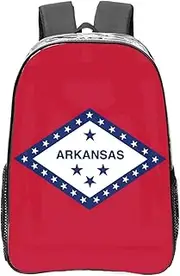 HJLUUFT Arkansas State Flag print Clear Backpack for Stadium Events, Small Clear Backpack for Concert Festival Sports