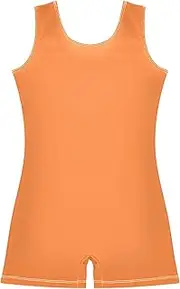 [GAIGEO] Tropical Orange Leotards for Gymnastics Toddler Girls Unitard Leotards with Shorts Camisole 2-3t