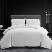 Vera Wang Abstract Crinkle White Comforter Set, King