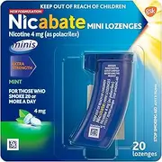 Nicabate Minis Lozenge Mint 4MG, Assists with Smoking Cravings, 20 Pack