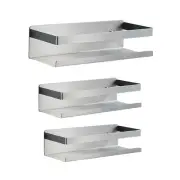 Stainless Steel Spice Rack Jar Organiser Shelf Wall Mounted Storage Stand for