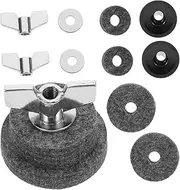 ERINGOGO 1 Set Felt Cymbal Pads Drum Accessory Clutch Replacement for Drummers Easy to Use Lightweight Skid Design Compatible with Drum Kits Grey