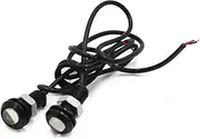 uxcell 2pcs 18mm White LED Daytime Running DRL Light Backup Lamp Bulb for Car