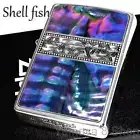 Zippo Arabesque Shell Inlay Silver Oil Lighter Regular Case Brass Japan