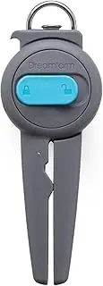 Dreamfarm Dopener 3-in-1 Ergonomic Can Opener Smoothes Can Edges for Safe Removal with Jar Lid Seal-Breaker & Can Ring Puller - Grey