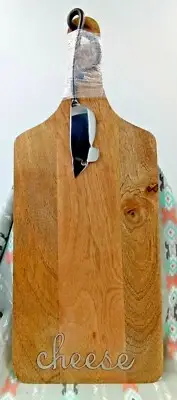 Charcuterie Wood Cutting Board Serving Mouse Knife Handle Cheese Hanging NEW