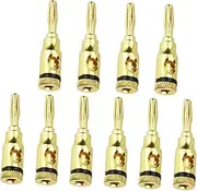 ARTIBETTER 4mm Gold Plated Banana Plugs Speaker Cable Socket Banana Connector for Audio Equipment 24 Pcs