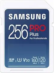 Samsung PRO Plus Full Size 256GB SDXC Memory Card, Up to 180 MB/s, Full HD & 4K UHD, UHS-I, C10, U3, V30 for DSLR, Mirrorless Cameras, PCs, MB-SD256S/AM, 2023