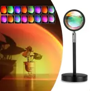 Sunset Lamp Night Light - 16 Colors & 4 Modes Sunset Projection Lamp with Rem...