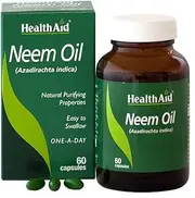 HealthAid Neem Oil Capsules, Pack of 60 Capsules