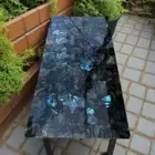 Elegant Labradorite Stone Dining Table Top Handmade Furniture Crystal Healing