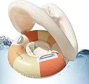 Baby Swimming Float | Baby Swimming Float Inflatable with Sun Canopy - Foldable Sunshade Toys Inflatable Safety Seat Sun Protection Swim Ring for Spring Toddler Beach