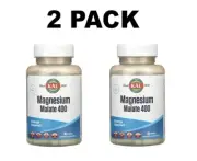 KAL, 2 PACK, Magnesium Malate 400, 90 Tablets each (180 tablet total!)