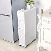 Shozafia Gap Slim Rolling Storage Cart and Organizer, 7.1 inches Kitchen Trolley Beside Fridge Rolling Shelf With Drawers